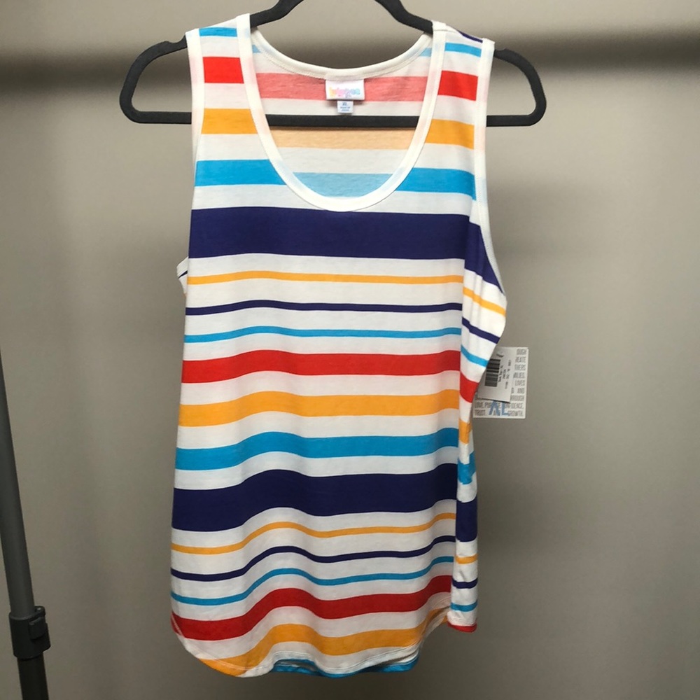 NWT XL striped lularoe tank top
